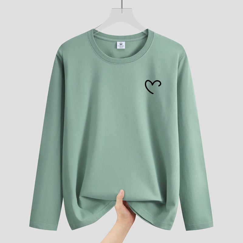 Autumn New Long-Sleeved T-Shirt Men'S Round Neck Fat Plus Size Men'S Youth Student Korean Style All-Match Shirt Fashion - Image 3