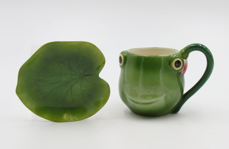 Appletree 3-7/8-Inch Ceramic Frog Cup and Saucer - Image 2