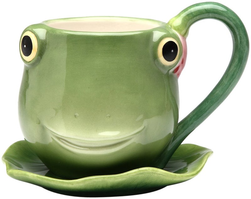 Appletree 3-7/8-Inch Ceramic Frog Cup and Saucer - Image 5