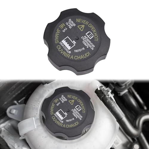 Lecctso Radiator Surge Tank Cap, Coolant Reservoir Cap Replacement RC98, 15075118 Compatible with Chevy GMC Duramax, 1999-2006 Silverado Sierra, 1999-2012 Malibu, 2000-2006 Tahoe Yukon, 1999-2005 Grand Am - Image 1
