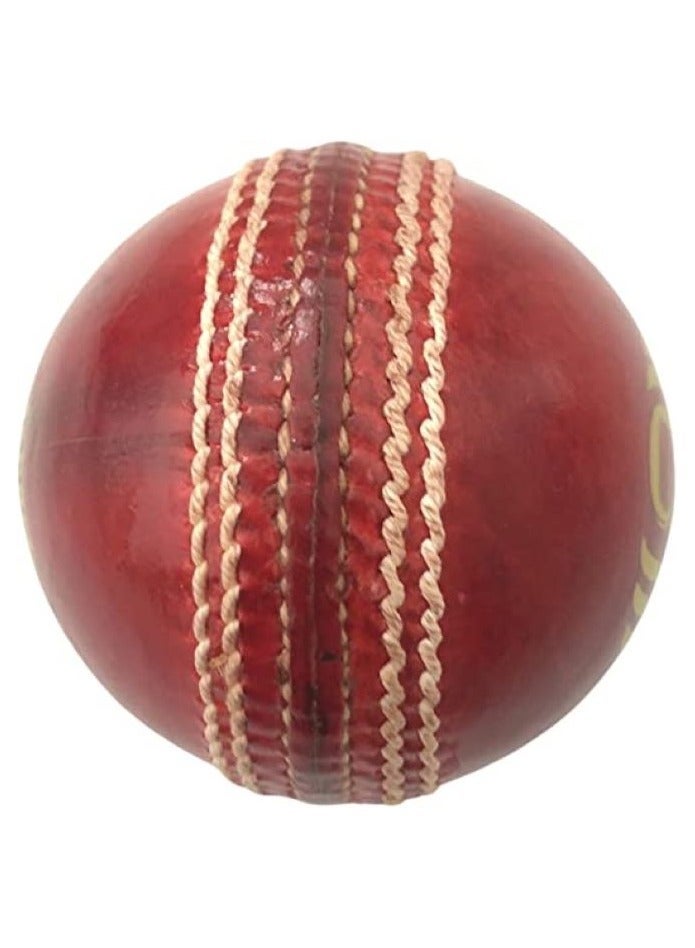 MRF Club Cricket Leather Ball Red Colour - Image 2