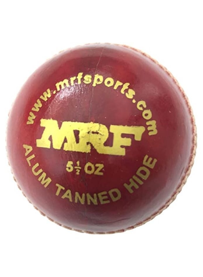 MRF Club Cricket Leather Ball Red Colour - Image 1