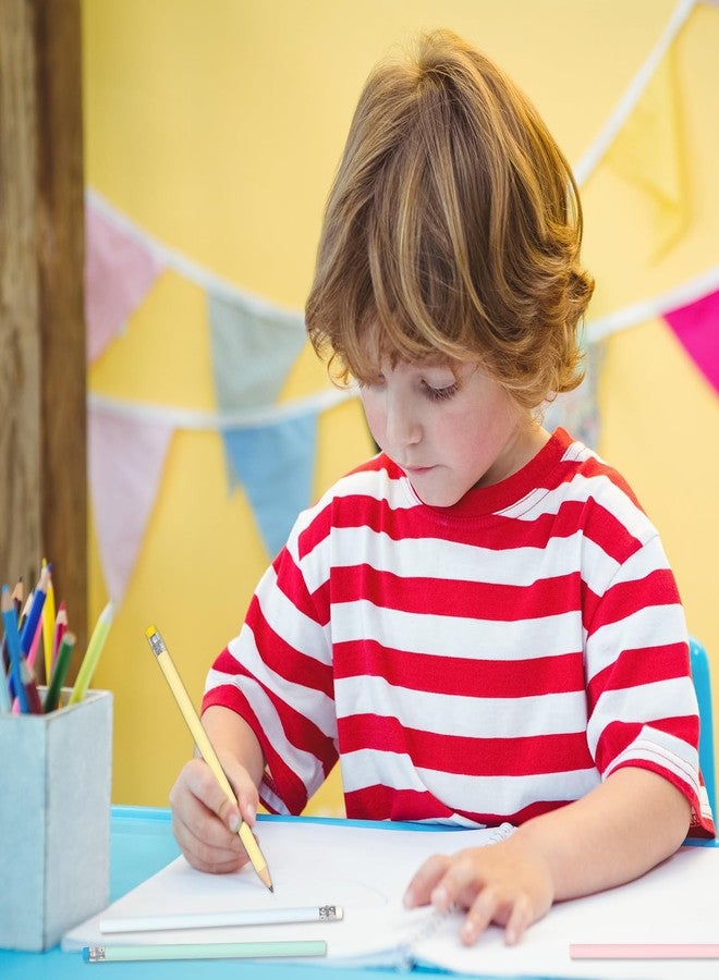 Whaline 48Pcs Colorful Pencils with Erasers Rainbow Color Wooden Pencil Unsharpened Writing Drawing Pencils for Back to School Students Graduation Company Office Stationery Gift - Image 5