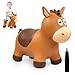 ZOOJOY Bouncy Horse Hopping Toys Inflatable Animal Horse Toys for Toddlers Outdoor Indoor Bounce and Ride On Bouncer for Boys Girls Birthday Gifts for 18 Months 2 3 4 5 6 Year Old with Pump - Image 4