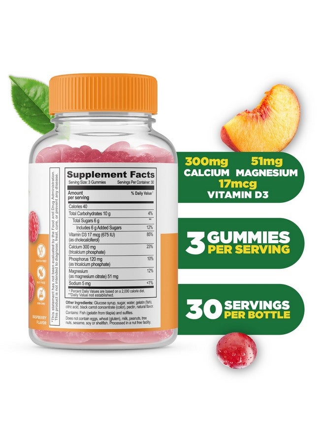 Lifeable Calcium Magnesium and Vitamin D Gummies | Great Tasting Calcium Magnesium Supplement | for Bone Health | Calcium Gummies for Adults | 90 Gummies - Image 2