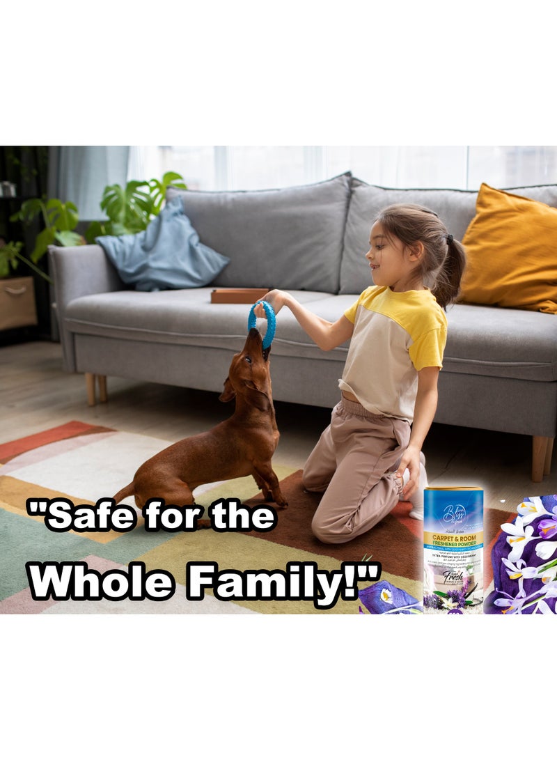 Bliss Antibacterial Carpet Fresh & Room Freshener Powder 500g x 2 | Lavender & Vanilla Scent | Extra Strength Odor Eliminator with Silver Nano Technology | - Image 5