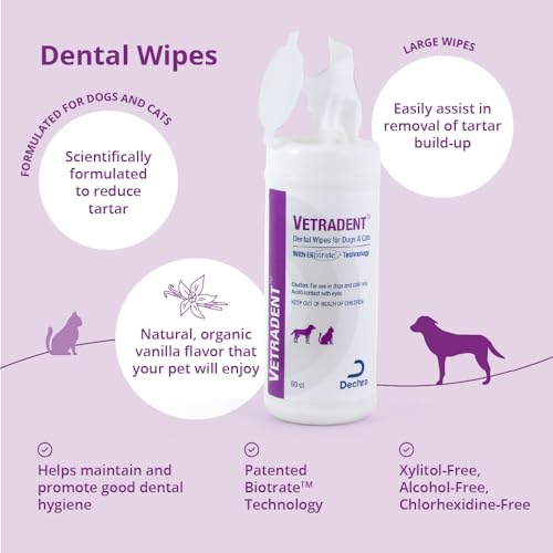 Vetradent Dental Wipes for Dogs and Cats, 60ct - Image 2