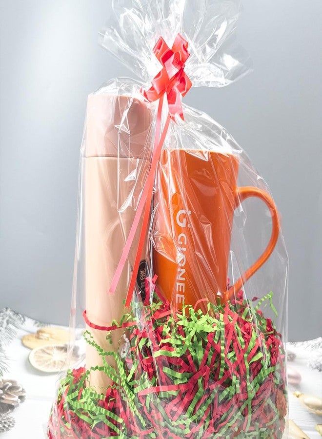 Amsthow Clear Basket Bags, 20CT Cellophane Bags with Bows, 12 x 18-inch Gift Wrap for Baskets, Favors, Small Fruit, Goodie Treats, Holiday Decorations - Image 5