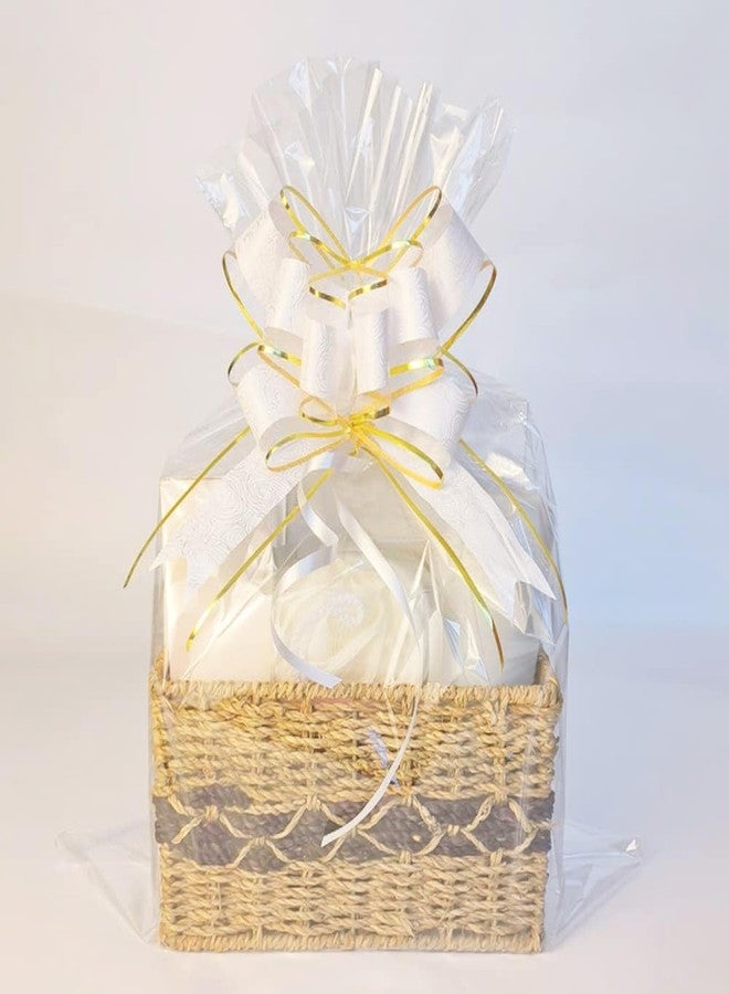 Amsthow Clear Basket Bags, 20CT Cellophane Bags with Bows, 12 x 18-inch Gift Wrap for Baskets, Favors, Small Fruit, Goodie Treats, Holiday Decorations - Image 3