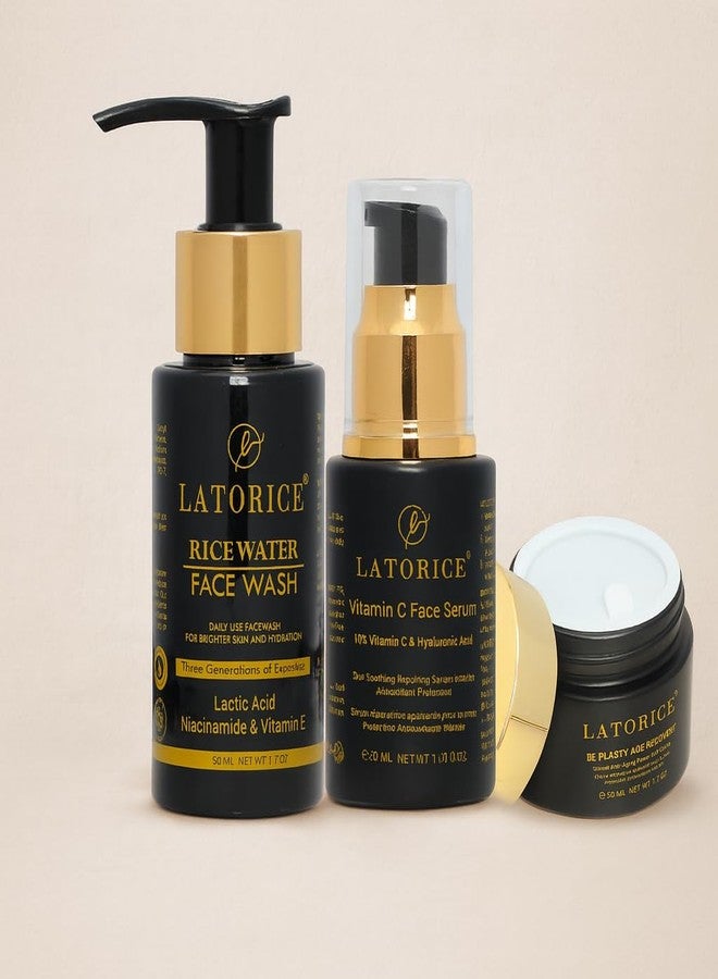 Latorice Rice Water Face Wash with Lactic Acid, Niacinamide, Vitamin C Face Serum - Image 2