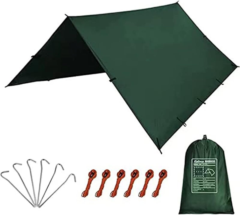 KALINCO Waterproof Camping Tarp Tent Hammock Rain Fly, 10X10FT/10X15FT, Mutifunctional Tent Footprint Lightweight Tarp for Camping, Hiking and Survival Shelter - Image 1