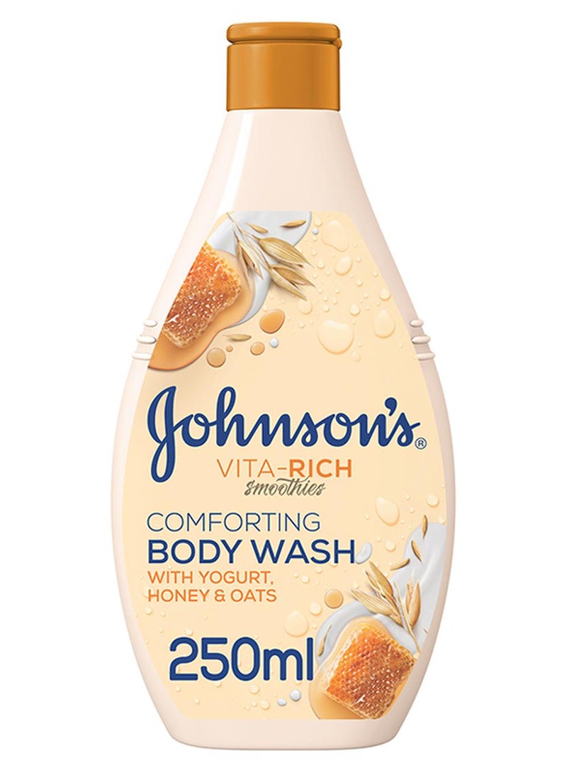 Johnson's Body Wash Vita-Rich, Smoothies, Comforting, Yogurt, Honey And Oats white 250ml - Image 1