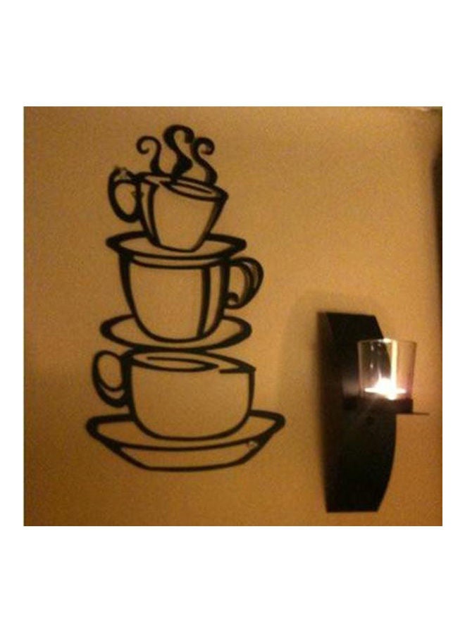 نيبمينينت ملصق جداري بتصميم فنجان قهوة أسود 38 x 21سم - Image 1