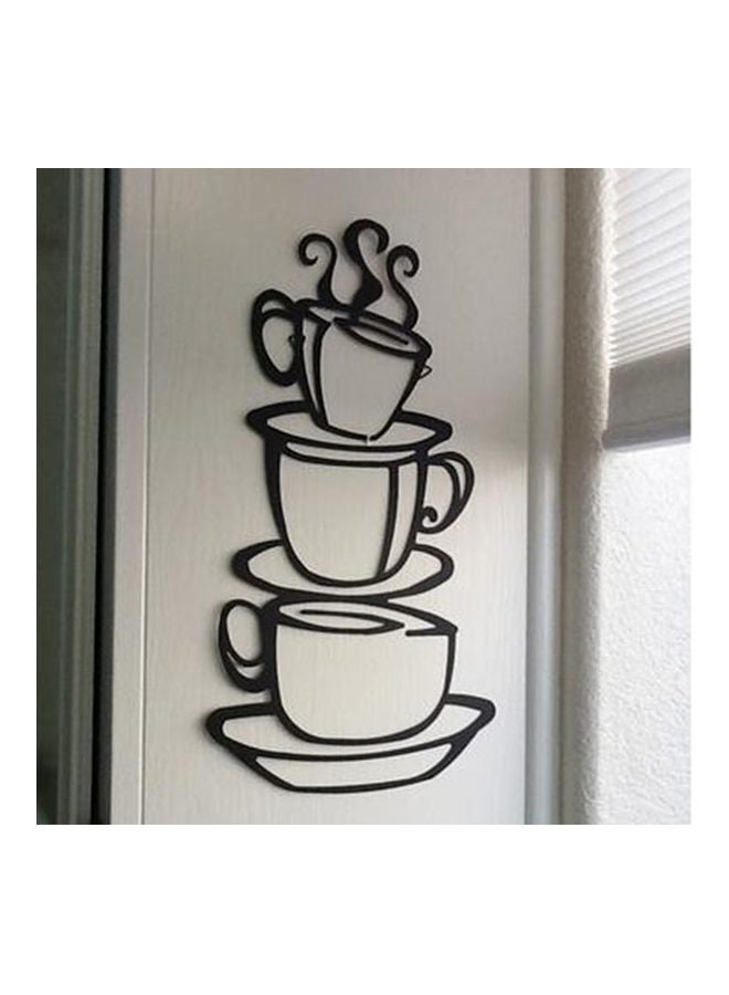 نيبمينينت ملصق جداري بتصميم فنجان قهوة أسود 38 x 21سم - Image 2