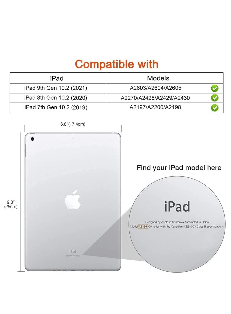 ELTRAZONE Rotating Case for iPad 9th Generation (2021) / 8th Generation (2020) / 7th Gen (2019) 10.2 Inch -360 Degree Rotating Stand Protective Cover (Blue) - Image 2