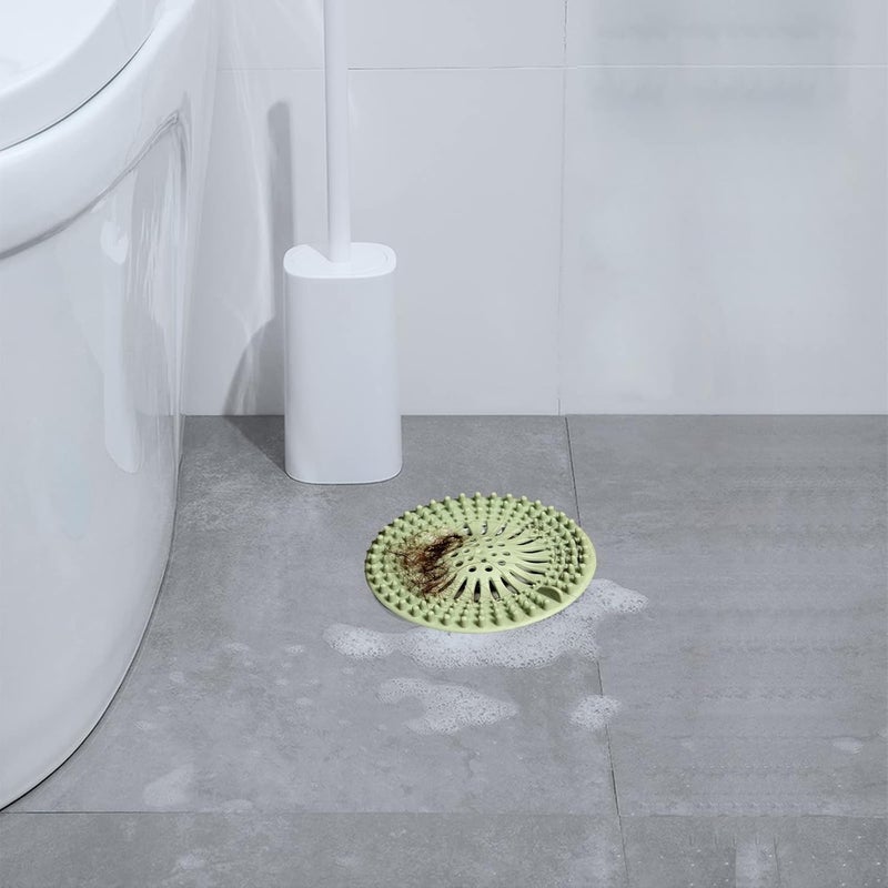 Clovis Shower Drain Covers,Hair Catcher Durable Silicone Hair Stopper Sink Drainer, and Clean Bathroom Accessories Bathtub Drain Stopper Block Hair Trap for Shower Drain (3) - Image 5