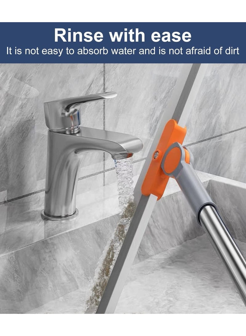 هومستر مقبض طويل أرضية Squeegee لغرفة رطبة ، 43 '' قابل للتعديل مقبض طويل أرضية مسح مع شرائط السيليكون للدش حمام أرضية تنظيف النافذة - Image 5