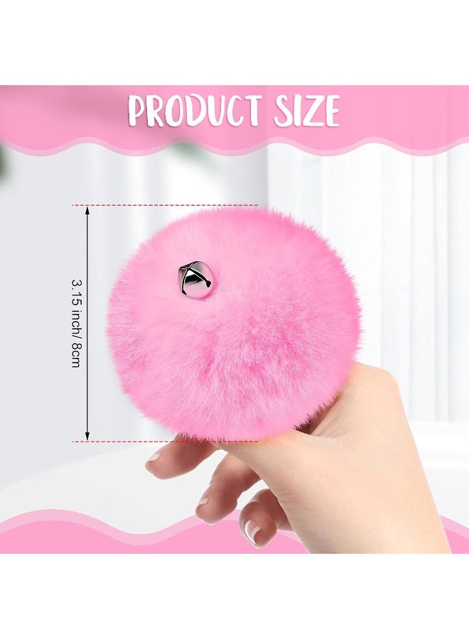 Sumind 2 Pieces Fluffy Tie-on Roller Skate Pom Poms with Jingle Bells Fuzzy Pom Poms for Quad Roller Skates Girls Woman Princess  - Image 4