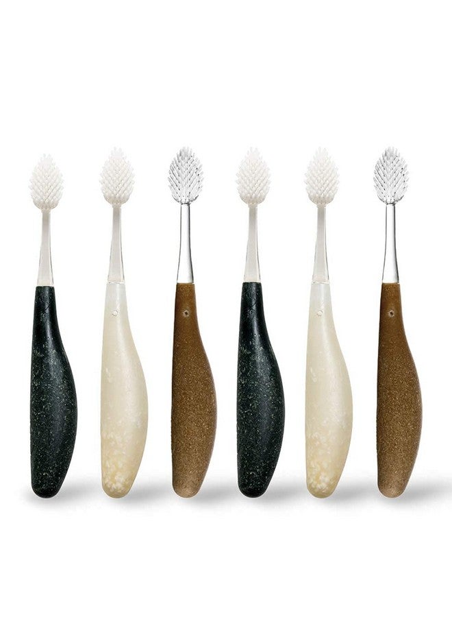 RADIUS Toothbrush Source Floss Brush BPA Free & ADA Accepted Improve Gum Health & Reduce Gum Issues - Medium - Assorted Colors - Pack of 6 - Image 2