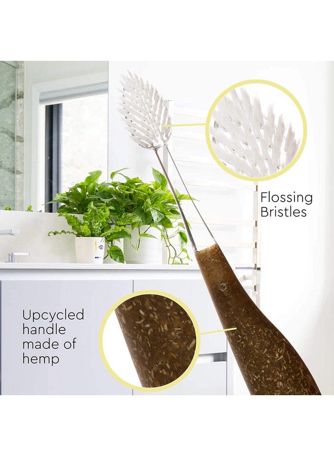 RADIUS Toothbrush Source Floss Brush BPA Free & ADA Accepted Improve Gum Health & Reduce Gum Issues - Medium - Assorted Colors - Pack of 6 - Image 5