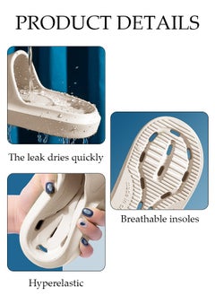 DUNISO Couple Slippers for Men and Women Quick Drying Slide Sandal with Thick Sole Non-Slip Soft Shower Slippers Open Toe Spa Bath Pool Gym House Sandals for Indoor & Outdoor  - Image 2