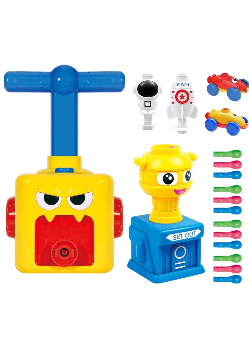 SYOSI Balloon Launcher Car Toy Set with Pump, Educational Science Toys for Kids, Balloon Powered Launcher Toy, Learning Gift for Children - Image 1