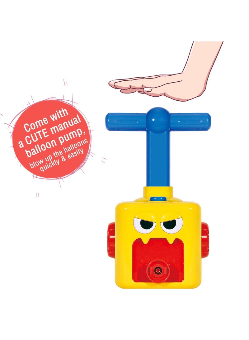 SYOSI Balloon Launcher Car Toy Set with Pump, Educational Science Toys for Kids, Balloon Powered Launcher Toy, Learning Gift for Children - Image 2
