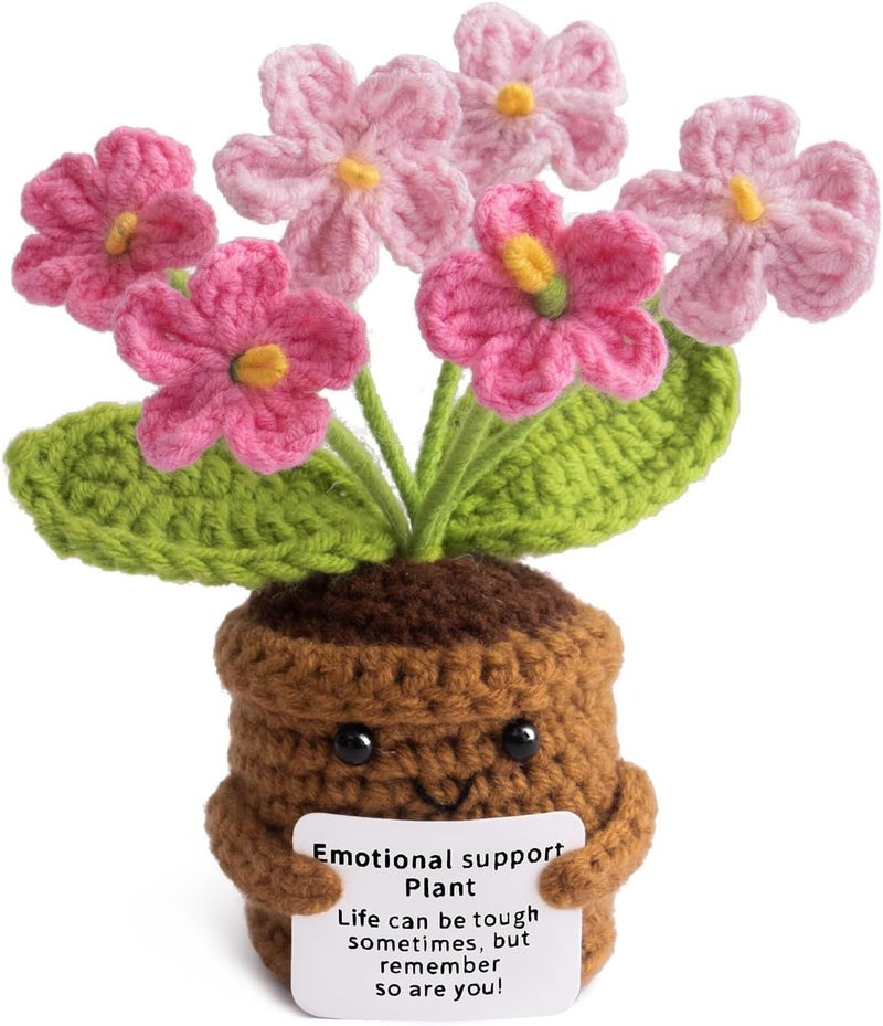 Handmade Positive Flower Crochet Decor with Inspirational Quote “Life is Tough But So Are You” – Motivational Gift for Women, Teachers, Moms, Friends - Image 1