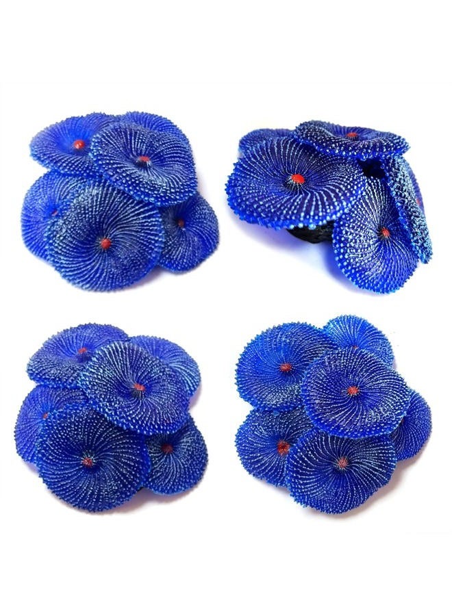 OrgMemory Artificial Coral Plant, Faux Coral Ornaments, Underwater Sea Plants, for Fish Tank Aquarium, Fish Cave Hideout Decoration Landscape (Blue Coral) - Image 1