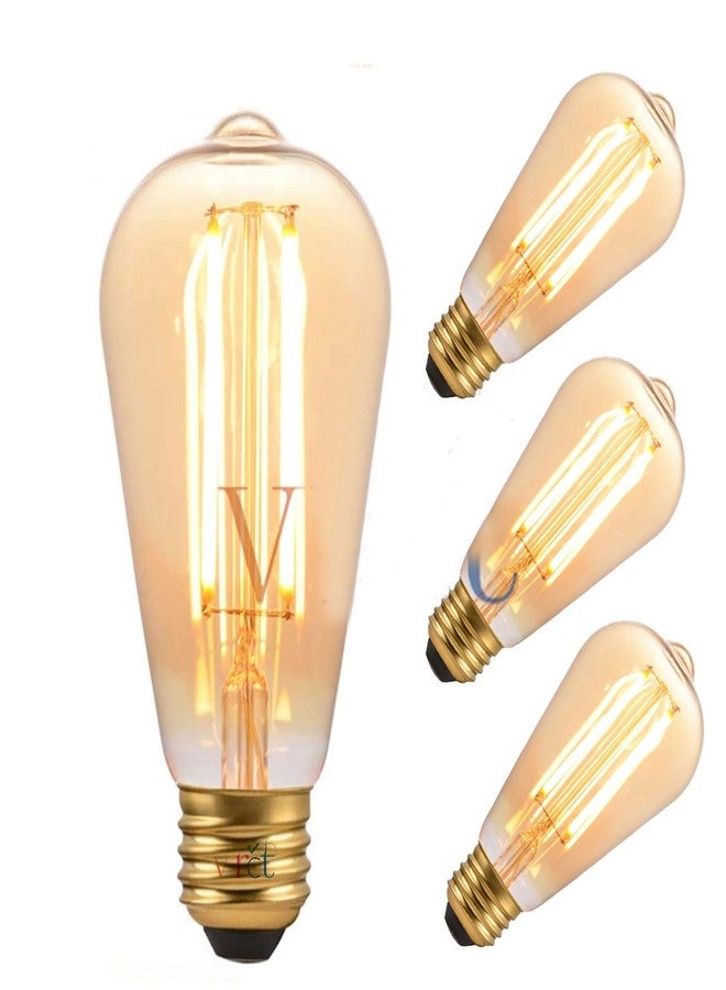 VRCT مصباح VRCT LED أصفر بقوة 4 وات، قاعدة e27، عبوة من 4 مصابيح - Image 1