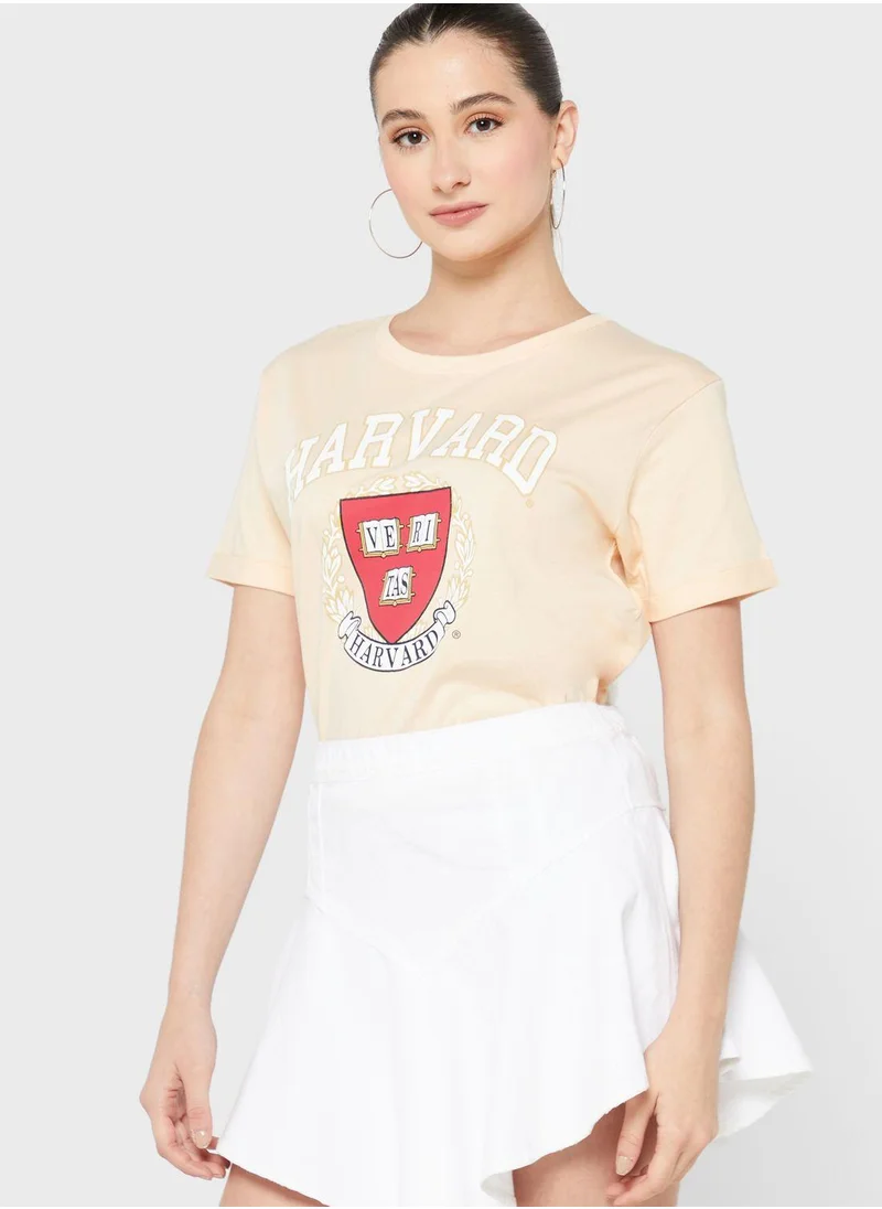 harvard Crew Neck Logo T-Shirt