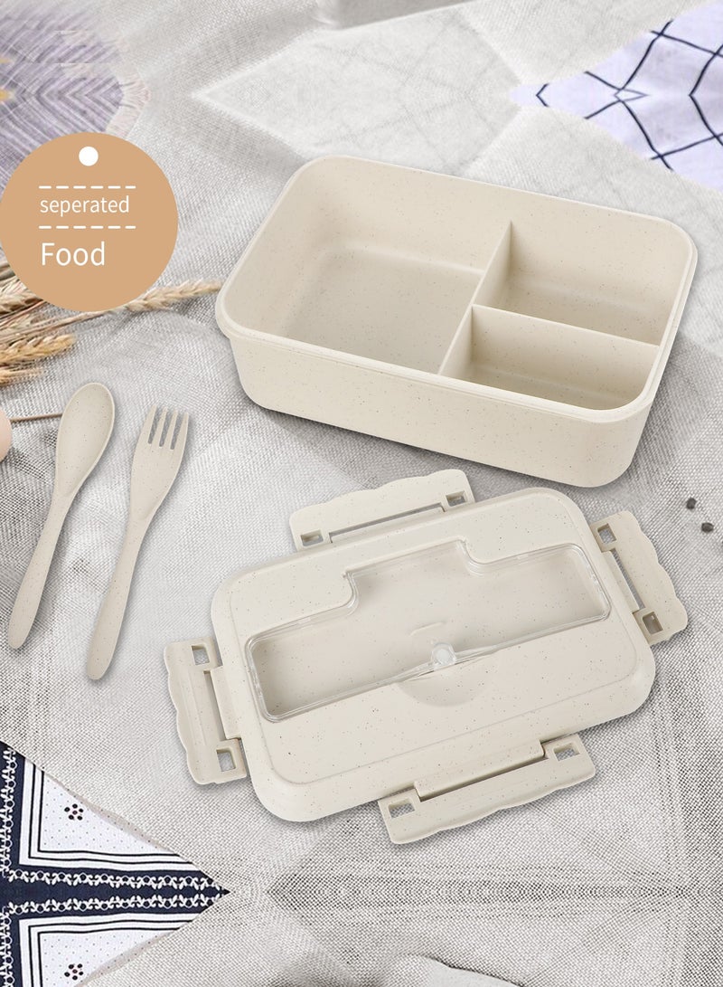 Oasisgalore Leakproof Lunch Box Bento with Wheat Straw, Microwave & Dishwasher Safe, for Kids & Adults.  - Image 5