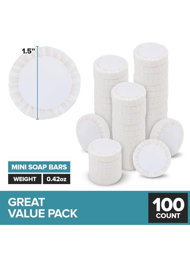 Stock Your Home - Bulk Hotel Soap Bars (100 Count), Fresh Scent Travel Size Hand Soap for Hotels, Motels, and Resorts, Mini Travel Soap Bulk, Individually Wrapped Bars of Soap Bulk Pack, Guest Soaps for Bathroom - Image 1