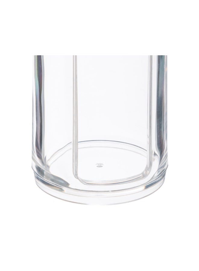 Five Simply Smart Selena Cylindrical Cotton Pad Dispenser Clear and Brown 17.6 x 7 x 7 cm 161082 - Image 4