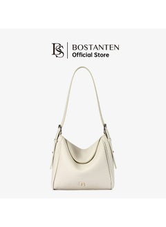 Bostanten BOSTANTEN ALENA Women’s Hobo Shoulder Bag – Elegant Beige White Handbag for Ladies  - Image 2