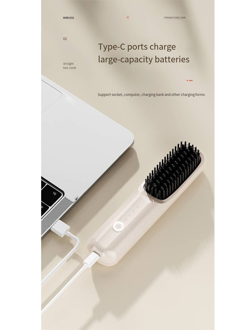 general Mini Ionic Straightening Comb – Travel-Friendly Straightener & Curler for Men/Women, Dual-Use Hair Styling Tool - Image 2