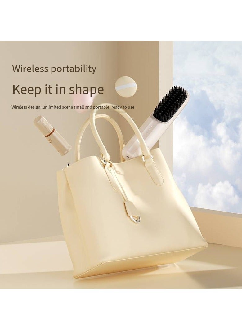 general Mini Ionic Straightening Comb – Travel-Friendly Straightener & Curler for Men/Women, Dual-Use Hair Styling Tool - Image 3