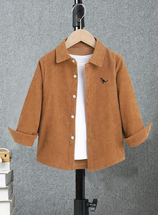 Take Two Brown Button-Up Long Sleeve Jacket - Image 2