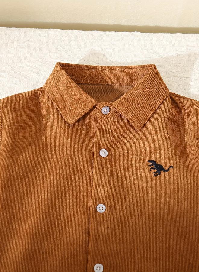 Take Two Brown Button-Up Long Sleeve Jacket - Image 4