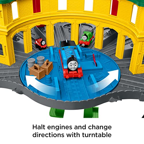 Thomas & Friends Toy Train Set, Super Station, Extra Large Race Track with Motorized Thomas, Diecast Percy & MINIS James for Ages 3+ Years - Image 3