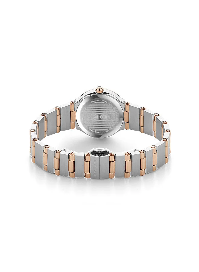 CERRUTI 1881 Womens Round Shape Stainless Steel Analog Wrist Watch CIWLH2225301 26 mm Rose gold