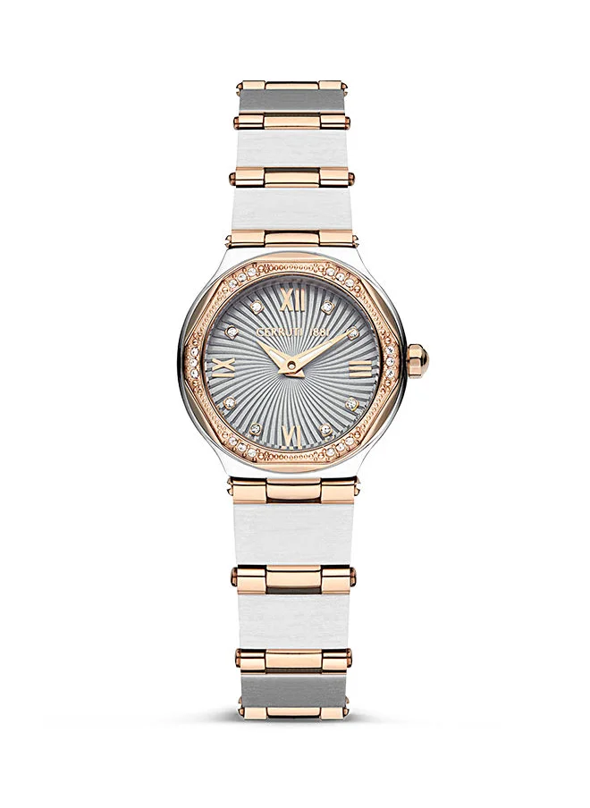 شيروتي 1881 Womens Round Shape Stainless Steel Analog Wrist Watch CIWLH2225301 26 mm Rose gold