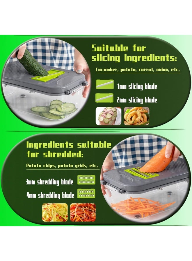 22-in-1 Vegetable Chopper – Multi-Functional Slicer and Grater with Large Container and Strainer - Image 5