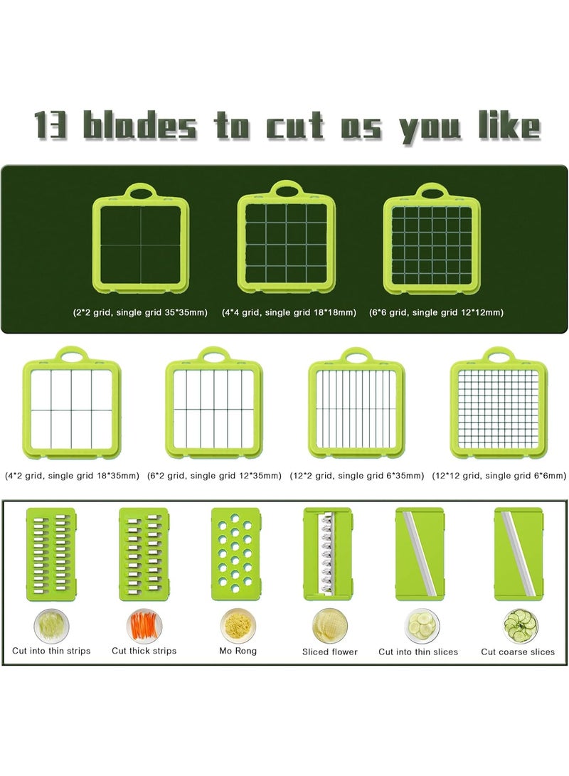 22-in-1 Vegetable Chopper – Multi-Functional Slicer and Grater with Large Container and Strainer - Image 2