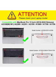 Rock Pow Case for MacBook Pro 13 Inch A2338(M2 M1) A2251 A2289 A2159 A1989 A1706 A1708 (2016-2021 2022 2023 Release) with/Without Touch Bar- Snap On Hard Shell Case Cover, Crystal Clear  - Image 2