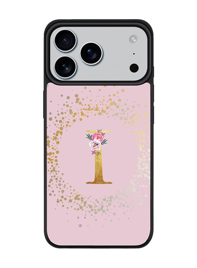 Stylizedd iPhone 17 Pro Max Case, [Compatible with MagSafe] Slim Magnetic cover Phone Case iPhone 17 Pro Max -Custom Monogram Floral - I  (Pink ) - Image 1