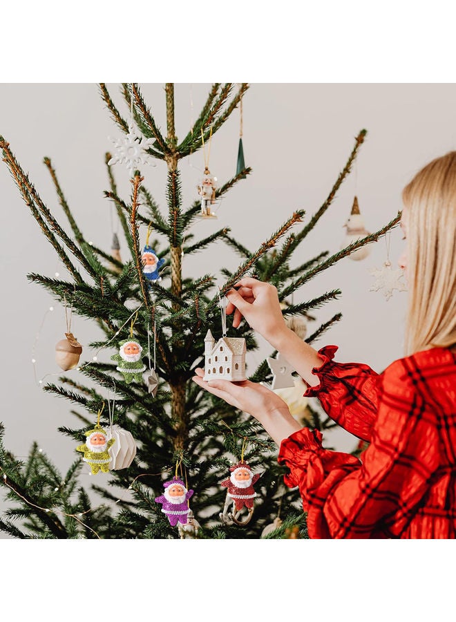 زينة شجرة الكريسماس 12 قطعة لتزيين دلاية عروسة سانتا كلوز - Image 5