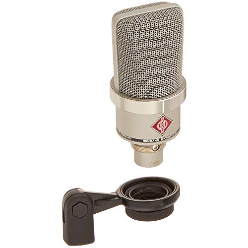 NEUMANN TLM-102 Large Diaphragm Studio Condenser Microphone (Nickel) with Suspension Shockmount & Pop Filter - Image 2
