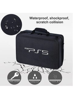 MissTiara Portable Travel Case Bag for PS5 Shockproof Hard Shell Luxury Waterproof EVA Bag (Black)  - Image 5