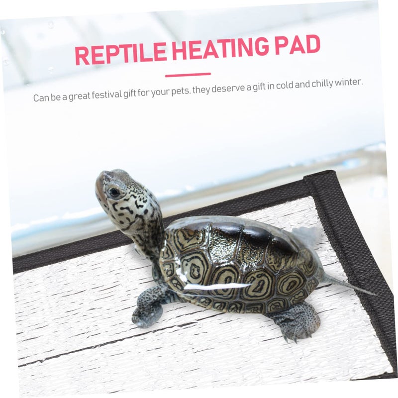 3 عبوات من وسادة تدفئة الزواحف العازلة للثعابين والسحالي، سخان تررم مع فيلم عاكس - Image 4